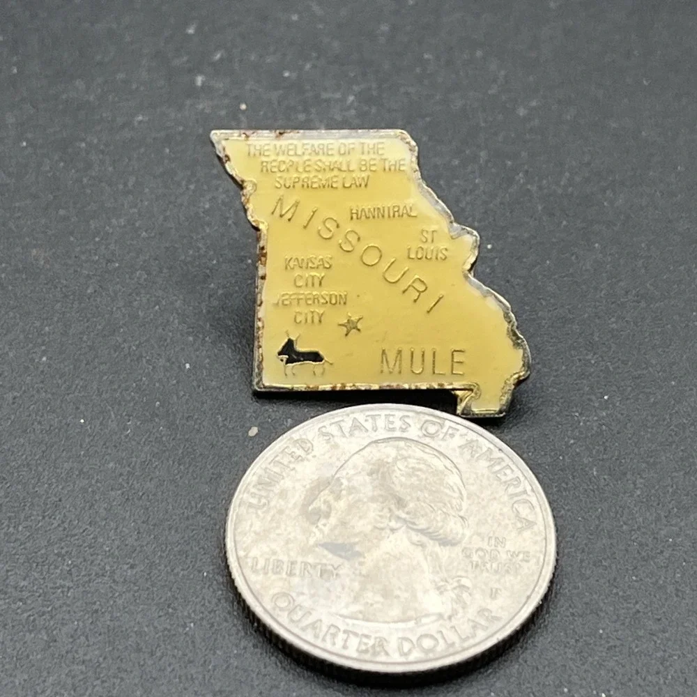 Missouri Mule St Louis‎ State Outline United States Of America Lapel Hat Pin